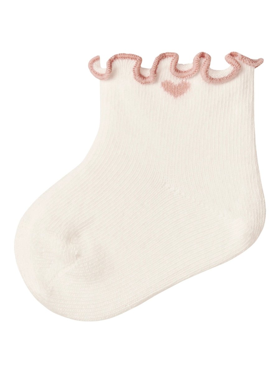 Lil' Atelier Baby FIDUCIA SOCK - Coconut Milk | Misty Rose | Torgunns Barneklær AS
