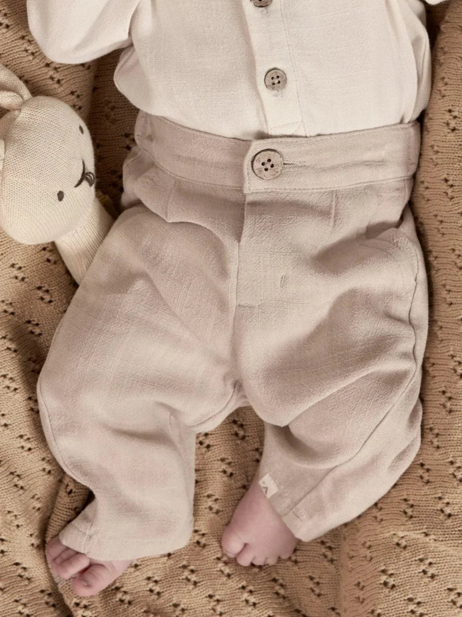 Lil Atelier Baby FREDDIE bukse - Feather Gray | Torgunns Barneklær AS