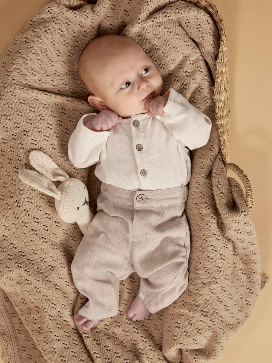 Lil Atelier Baby FREDDIE LOOSE bodyskjorte - Coconut Milk | Torgunns Barneklær AS