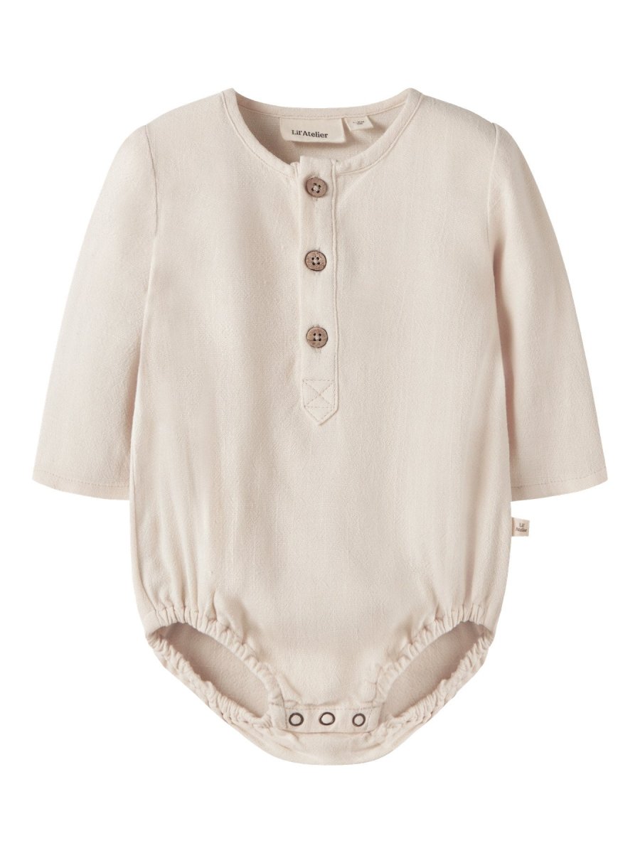 Lil Atelier Baby FREDDIE LOOSE bodyskjorte - Coconut Milk | Torgunns Barneklær AS