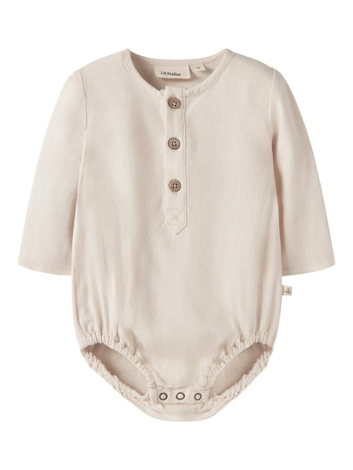 Lil Atelier Baby FREDDIE LOOSE bodyskjorte - Coconut Milk | Torgunns Barneklær AS
