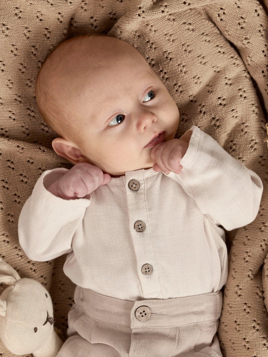 Lil Atelier Baby FREDDIE LOOSE bodyskjorte - Coconut Milk | Torgunns Barneklær AS