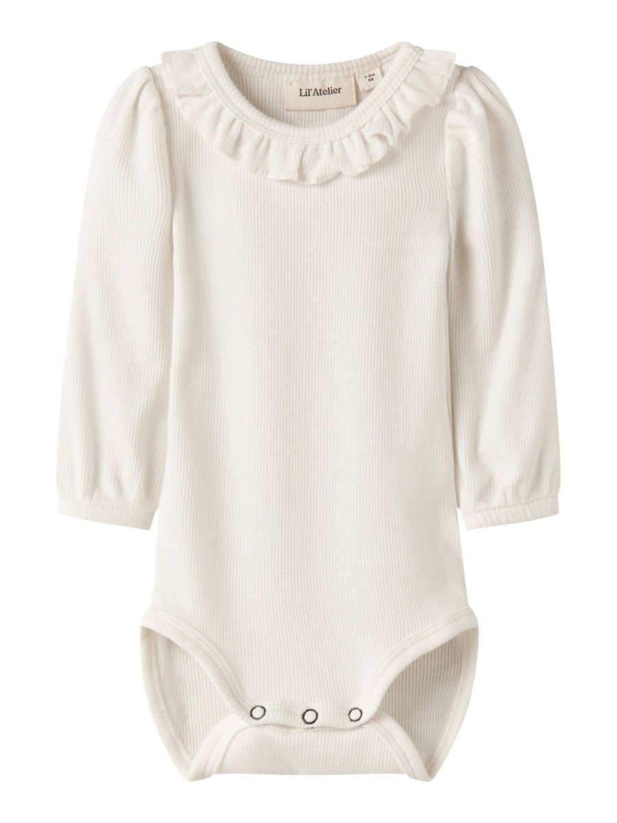 Lil' Atelier Baby FRIJO LS SLIM BODY - Coconut Milk | Torgunns Barneklær AS