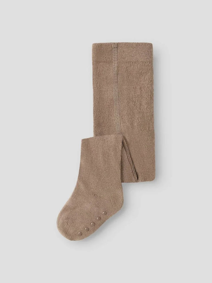 Myke babystrømper med gripefot i beige, ideelle for små barn og bebis