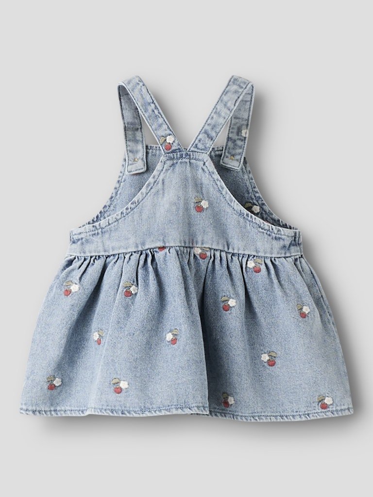 Lil Atelier Baby FUNDA DENIM smekkskjørt - Medium Blue Denim | Torgunns Barneklær AS