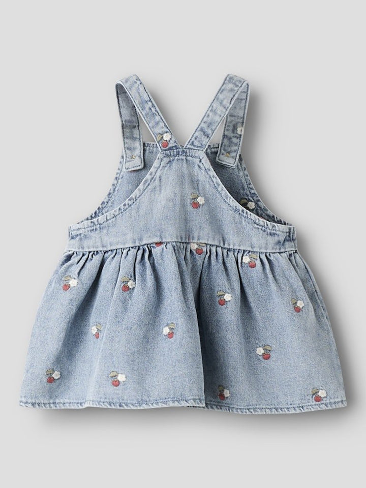 Lil Atelier Baby FUNDA DENIM smekkskjørt - Medium Blue Denim | Torgunns Barneklær AS