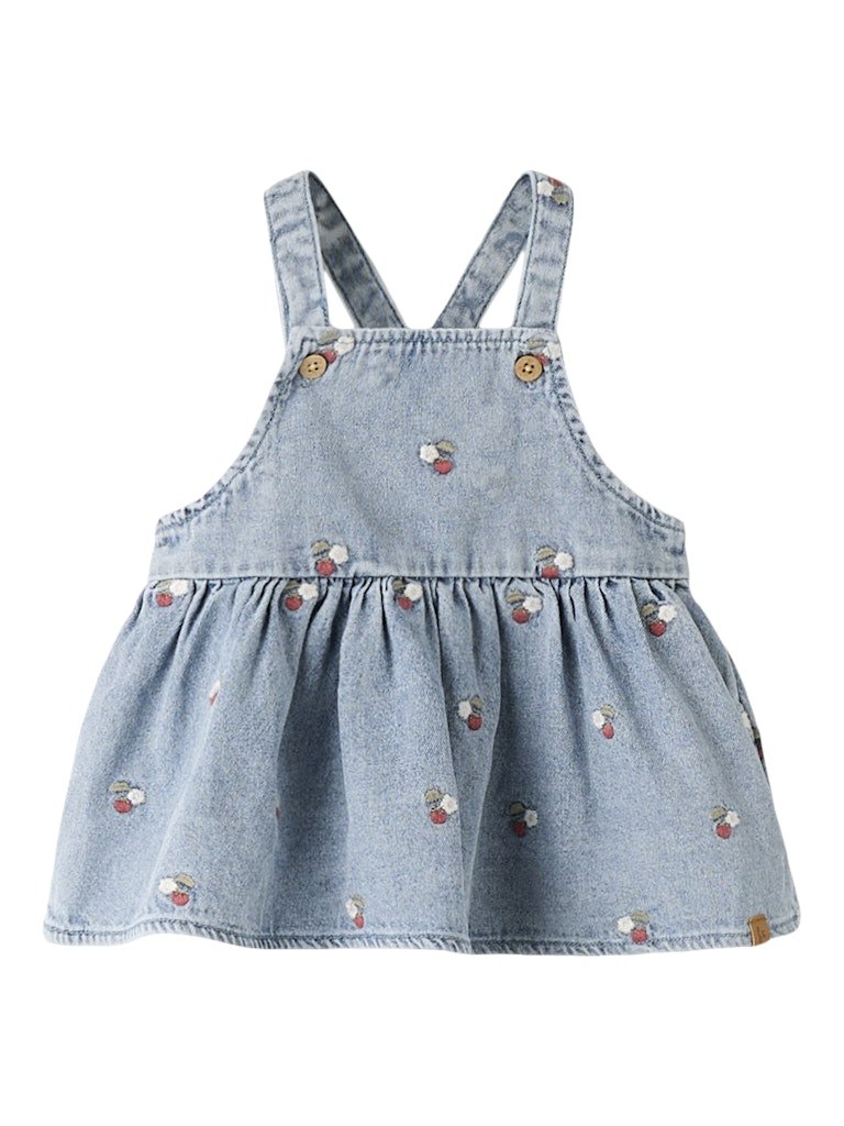 Lil Atelier Baby FUNDA DENIM smekkskjørt - Medium Blue Denim | Torgunns Barneklær AS