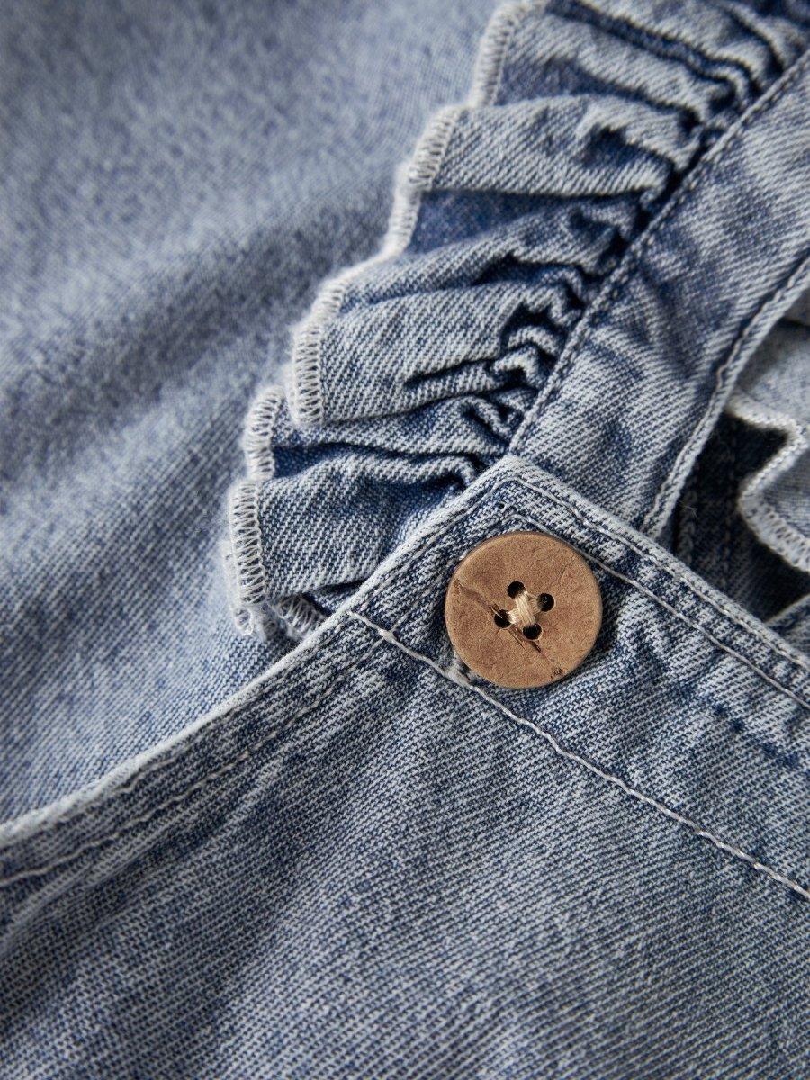Lil Atelier Baby FUNDA LOOSE DENIM seleshorts - Medium Blue Denim | Torgunns Barneklær AS