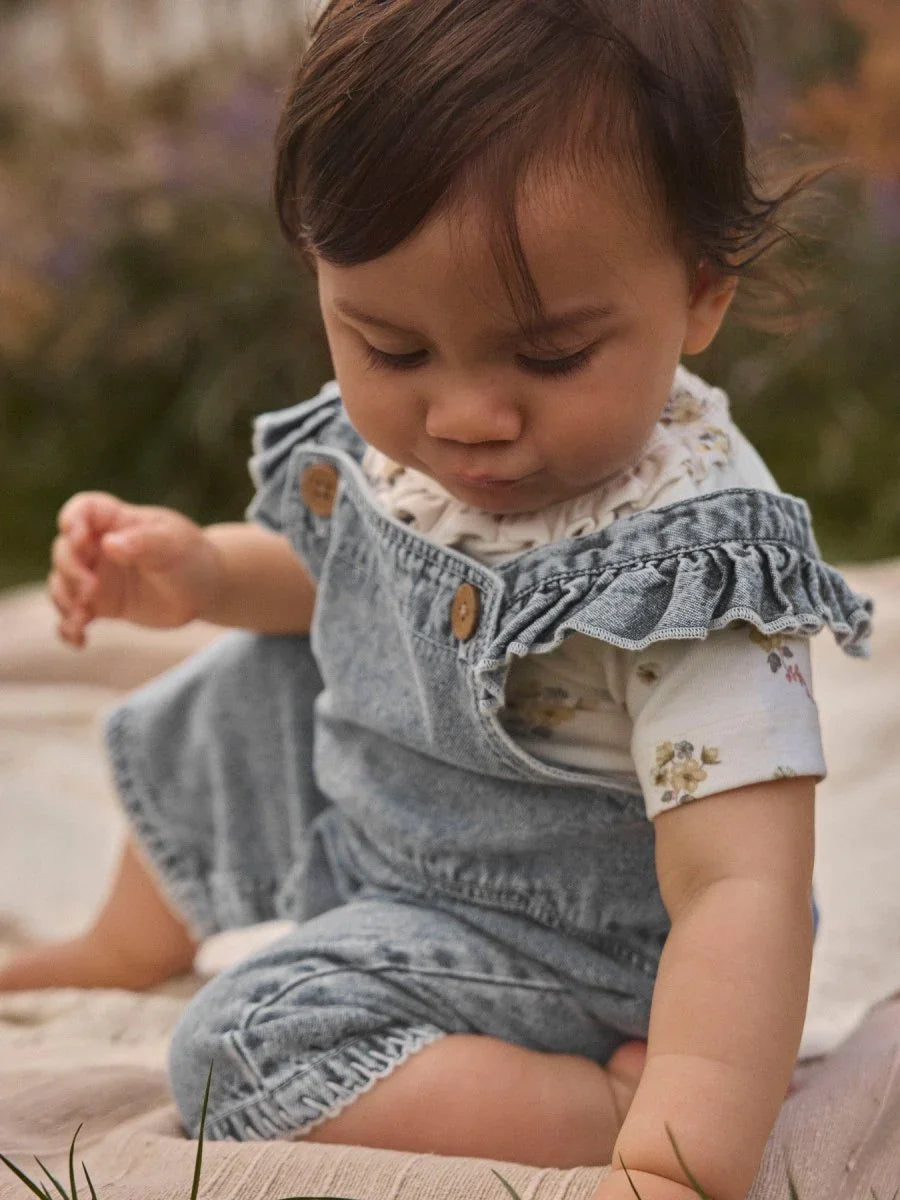 Lil Atelier Baby FUNDA LOOSE DENIM seleshorts - Medium Blue Denim | Torgunns Barneklær AS