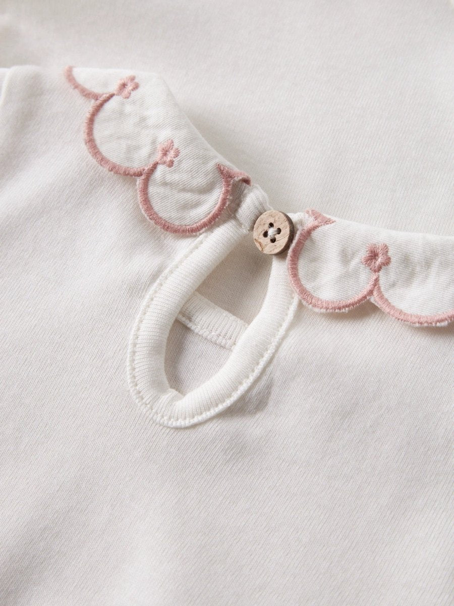 Lil' Atelier Baby FUNDO kragebody - Coconut Milk | Rose Tan | Torgunns Barneklær AS