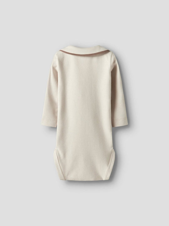 Lil' Atelier Baby FUNDO LIO LS SLIM BODY - Turtledove | Torgunns Barneklær AS