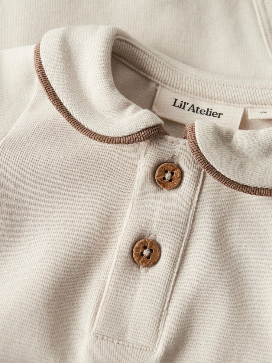 Lil' Atelier Baby FUNDO LIO LS SLIM BODY - Turtledove | Torgunns Barneklær AS