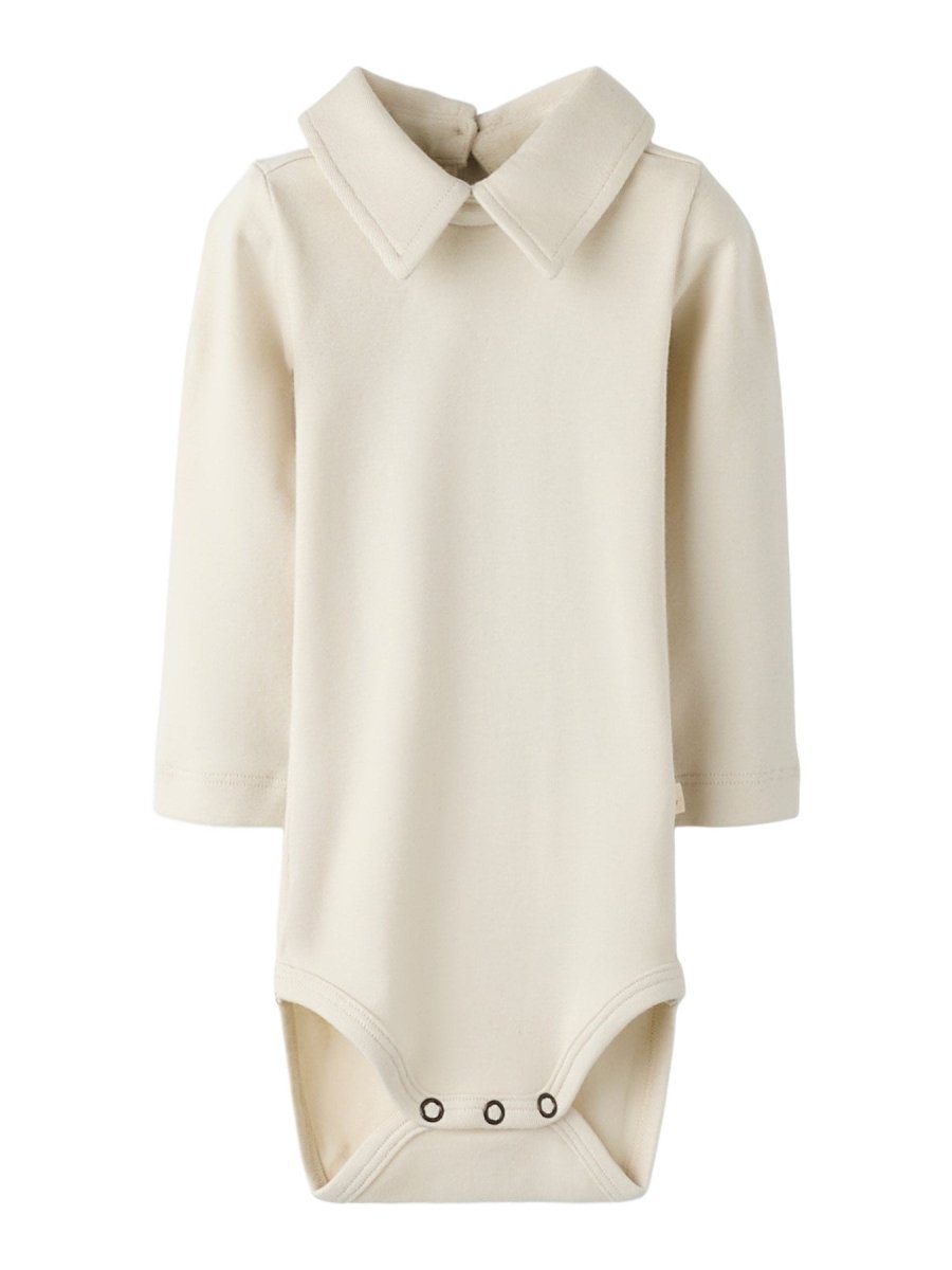 Lil' Atelier Baby FUNDO LUP LS BODY - Turtledove | Torgunns Barneklær AS
