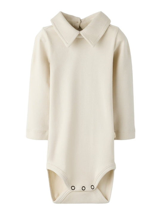 Lil' Atelier Baby FUNDO LUP LS BODY - Turtledove | Torgunns Barneklær AS