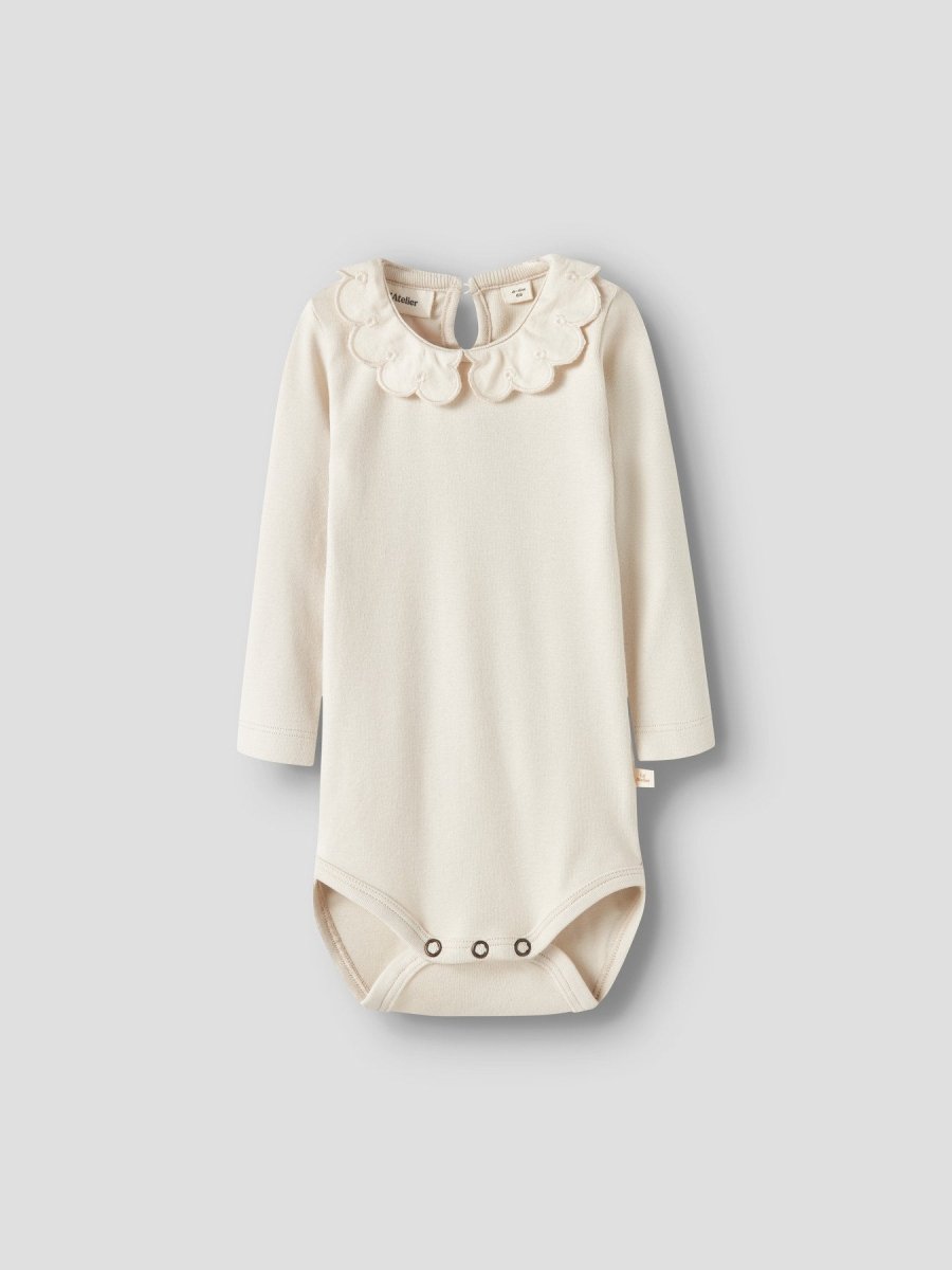 Lil' Atelier Baby FUNDO LUS LS SLIM BODY - Turtledove | Torgunns Barneklær AS