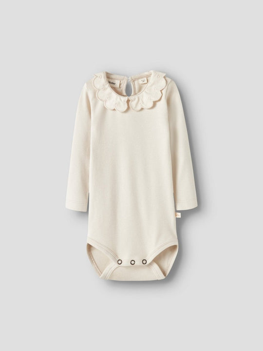 Lil' Atelier Baby FUNDO LUS LS SLIM BODY - Turtledove | Torgunns Barneklær AS
