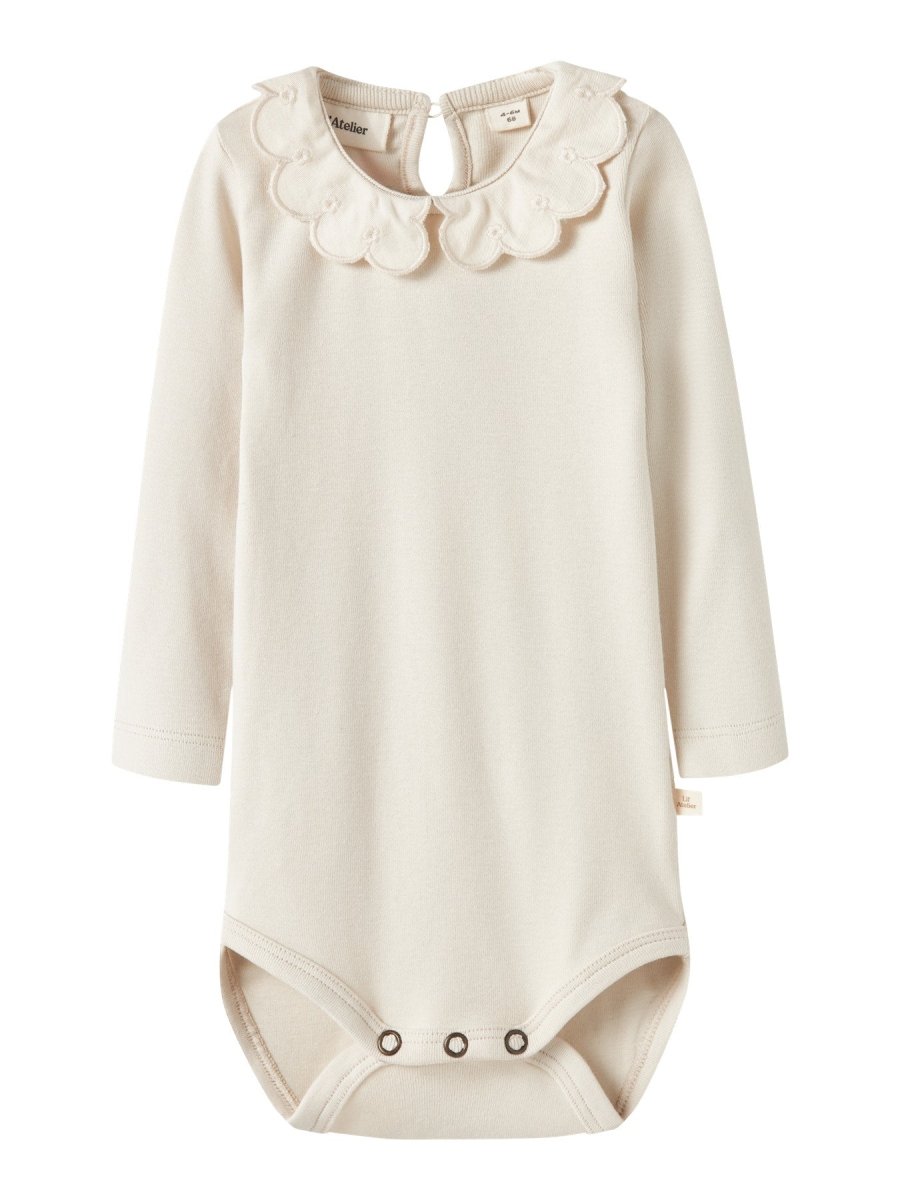Lil' Atelier Baby FUNDO LUS LS SLIM BODY - Turtledove | Torgunns Barneklær AS