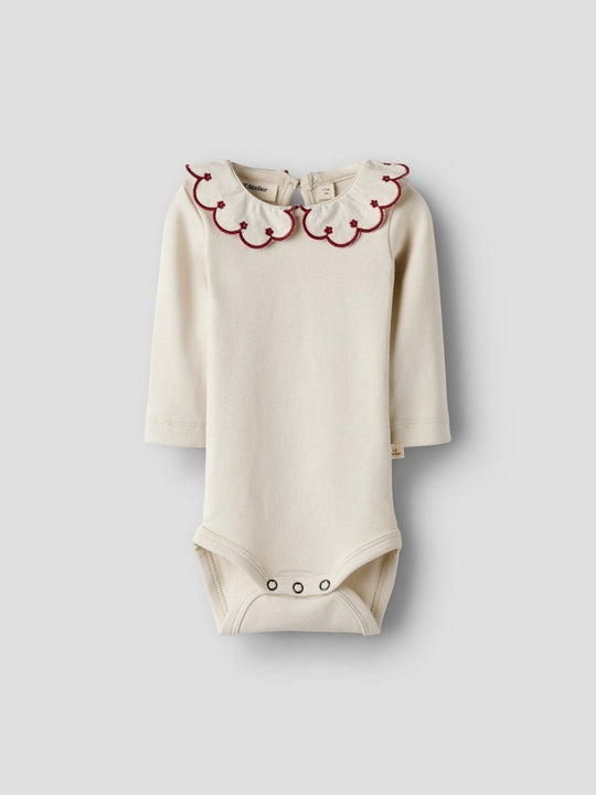 Lil' Atelier Baby FUNDO LUS LS SLIM BODY - Turtledove | RED DAHLIA | Torgunns Barneklær AS