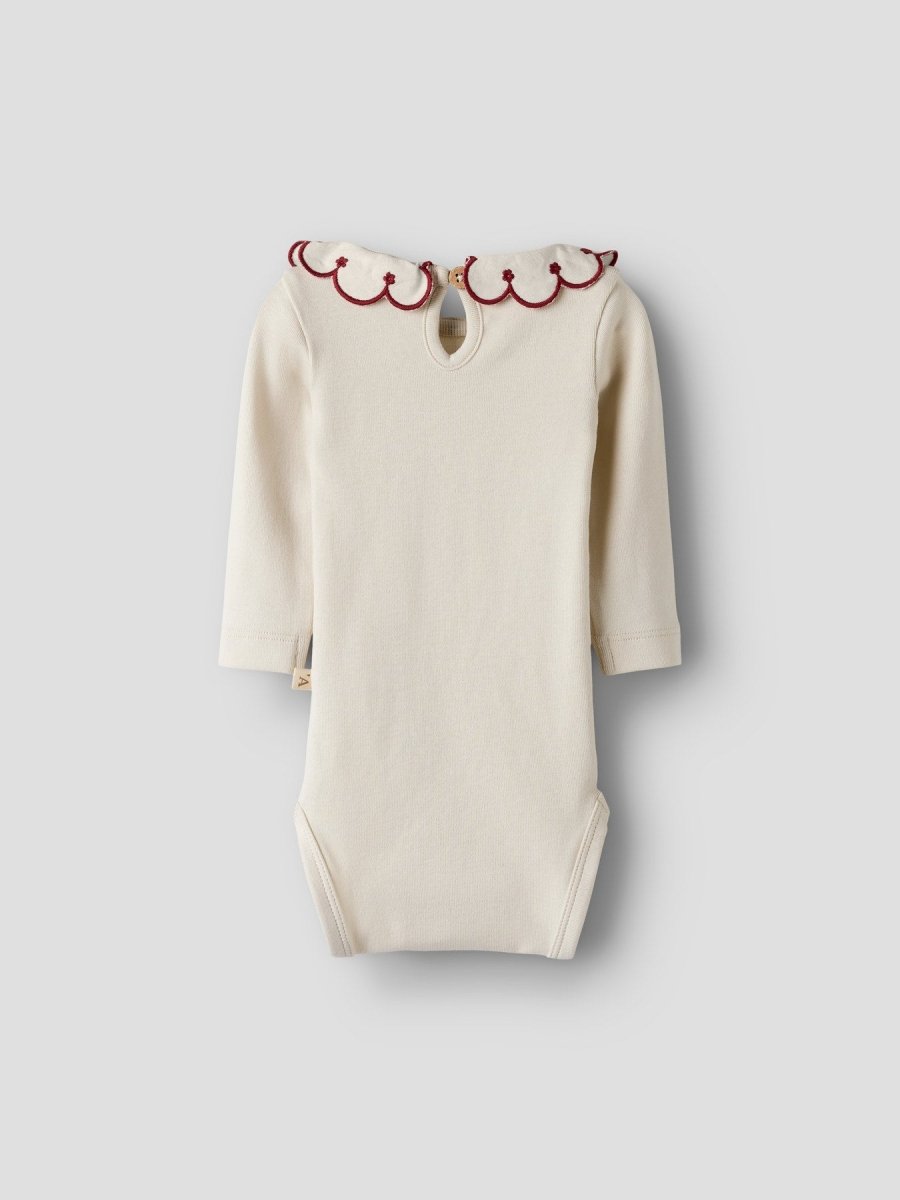 Lil' Atelier Baby FUNDO LUS LS SLIM BODY - Turtledove | RED DAHLIA | Torgunns Barneklær AS