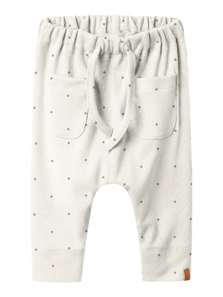 Lil' Atelier Baby GAGO KEM LOOSE PANT NOOS - Coconut Milk | Sleet Dot | Torgunns Barneklær AS