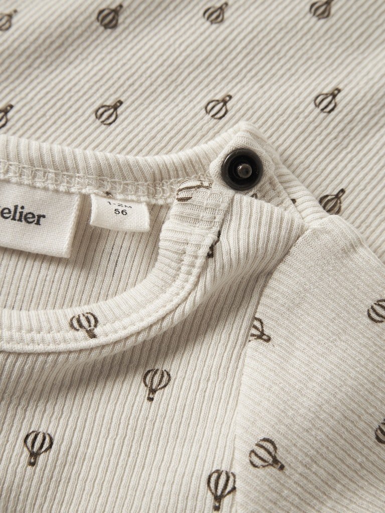 Lil' Atelier Baby GAGO KIM LS SLIM BODY NOOS - Turtledove | Air Balloon | Torgunns Barneklær AS