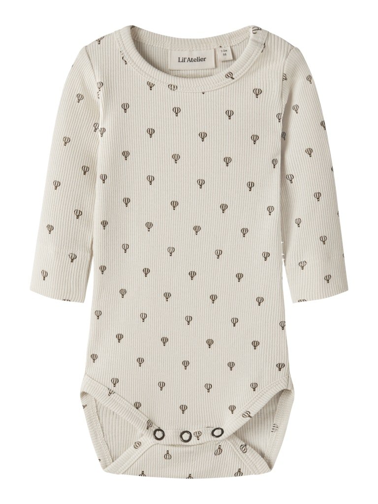 Lil' Atelier Baby GAGO KIM LS SLIM BODY NOOS - Turtledove | Air Balloon | Torgunns Barneklær AS