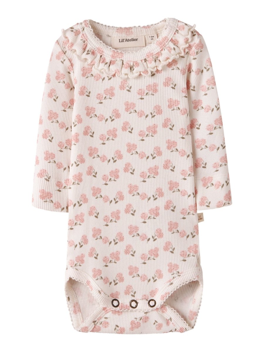 Lil' Atelier Baby GAGO KIS LS SLIM BODY - Coconut Milk | Hydrangea | Torgunns Barneklær AS