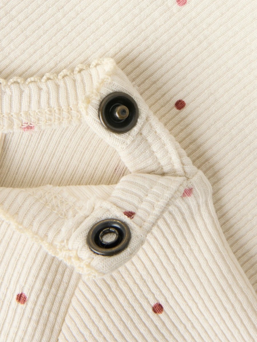 Lil' Atelier Baby GAGO KOS LS SLIM BODY - Turtledove | Dot | Torgunns Barneklær AS