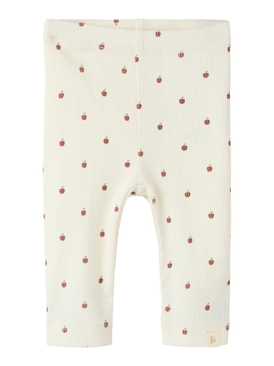 Lil' Atelier Baby GAGO KYE SLIM LEGGING - Turtledove | Apple | Torgunns Barneklær AS