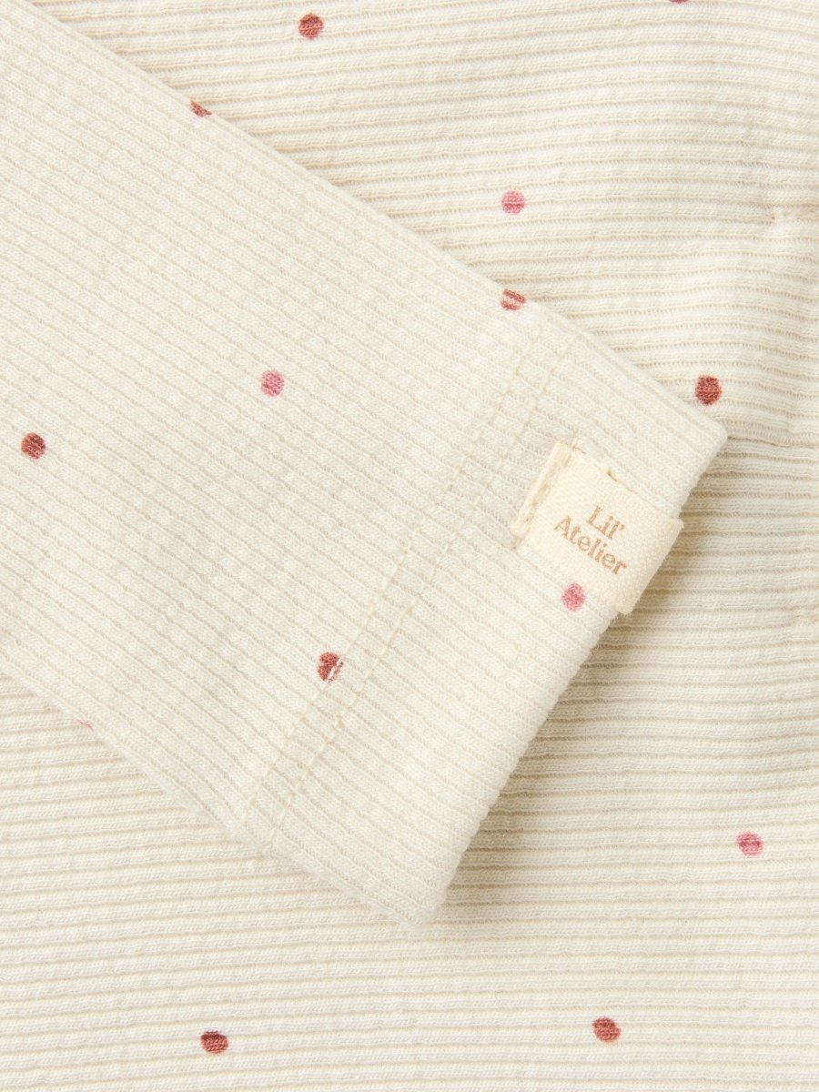 Lil' Atelier Baby GAGO KYE SLIM LEGGING - Turtledove | Dot | Torgunns Barneklær AS