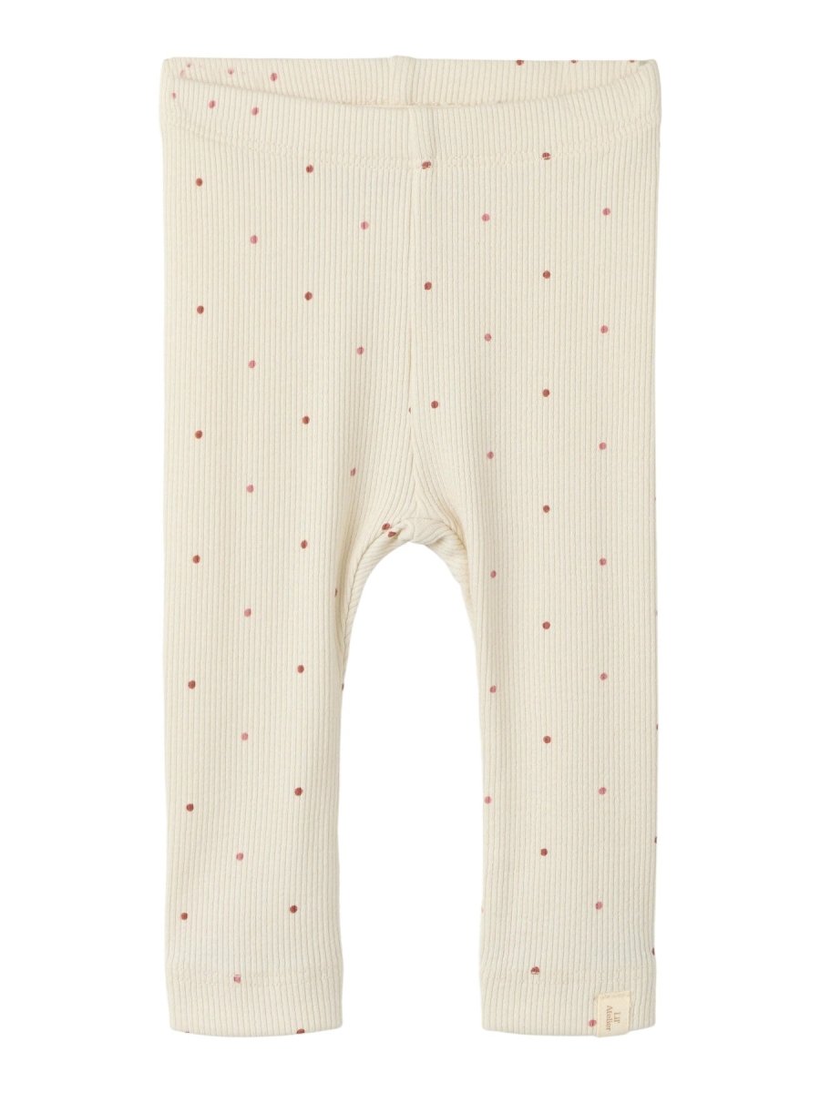 Lil' Atelier Baby GAGO KYE SLIM LEGGING - Turtledove | Dot | Torgunns Barneklær AS