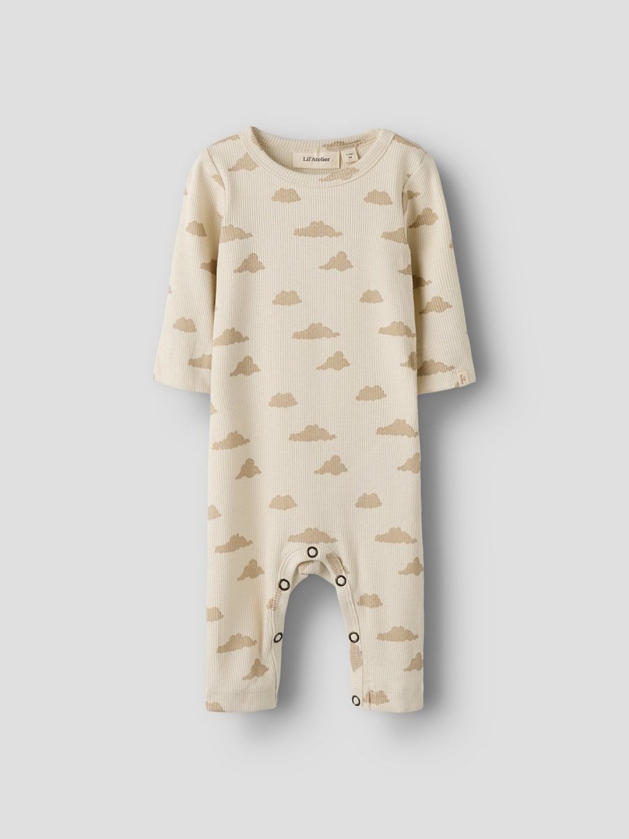 Lil' Atelier Baby GAGO LS NIGHTSUIT - Turtledove | SKY | Torgunns Barneklær AS
