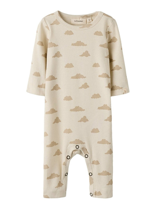 Lil' Atelier Baby GAGO LS NIGHTSUIT - Turtledove | SKY | Torgunns Barneklær AS