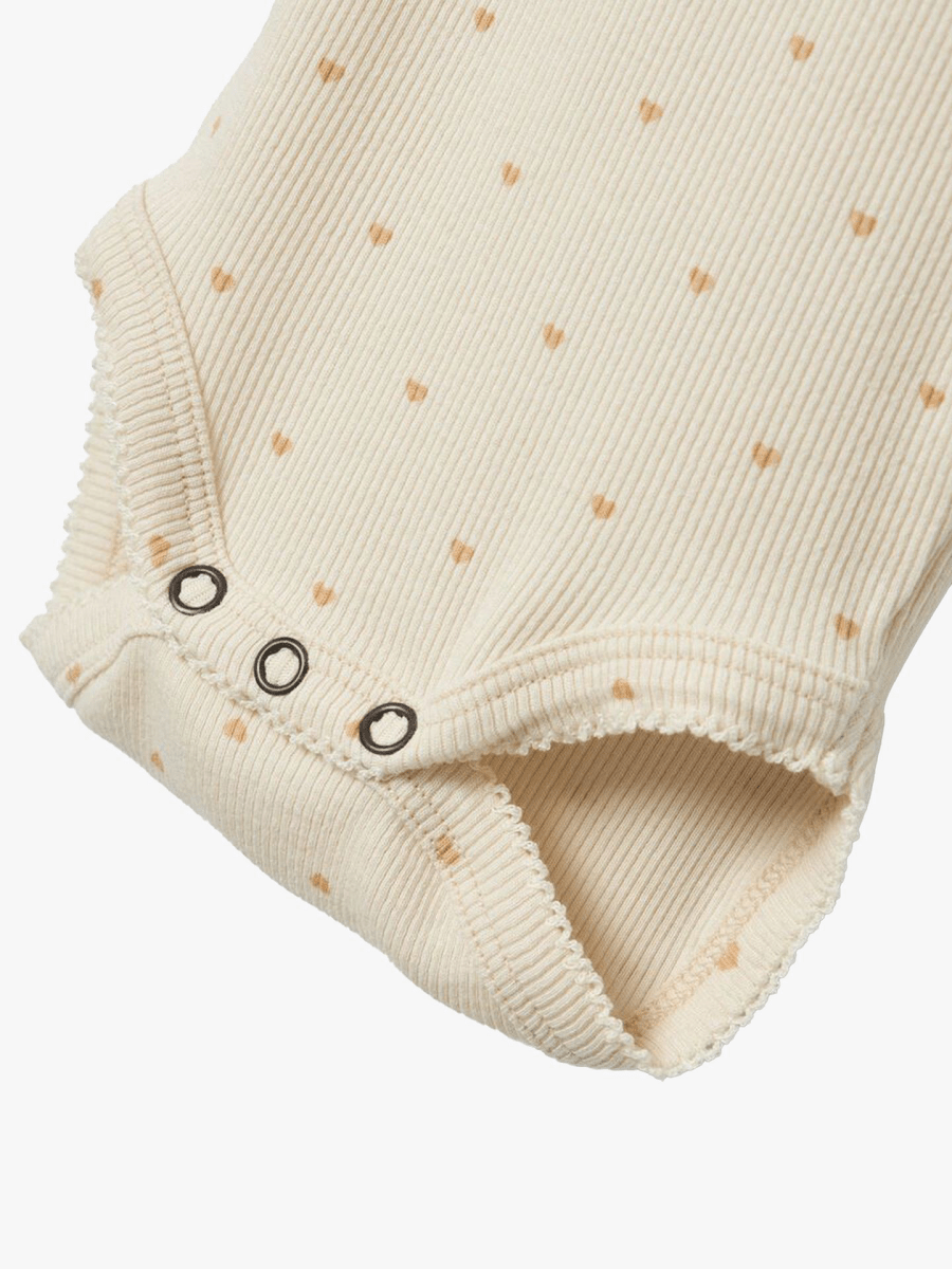 Lil' Atelier Baby GAGO LS SLIM BODY NOOS - Turtledove Heart | Torgunns Barneklær AS