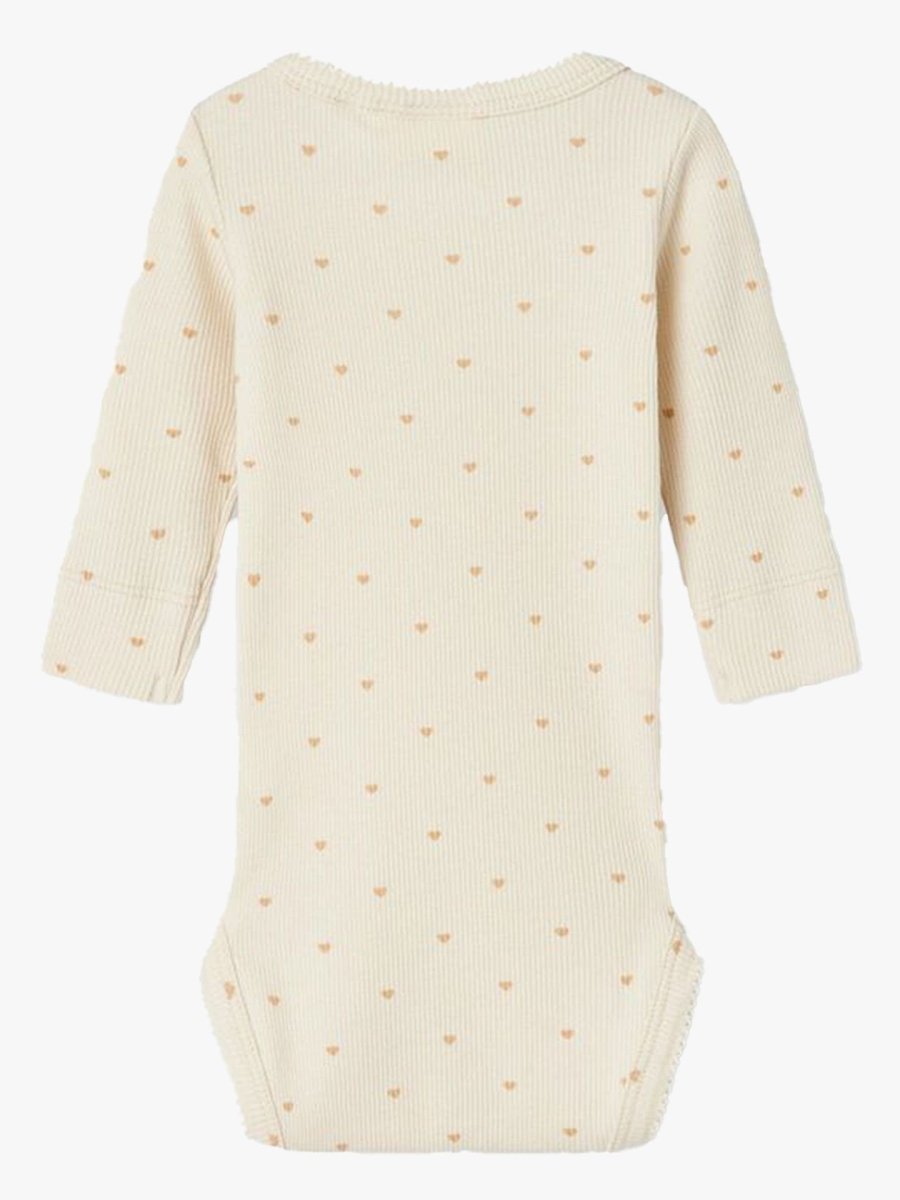 Lil' Atelier Baby GAGO LS SLIM BODY NOOS - Turtledove Heart | Torgunns Barneklær AS