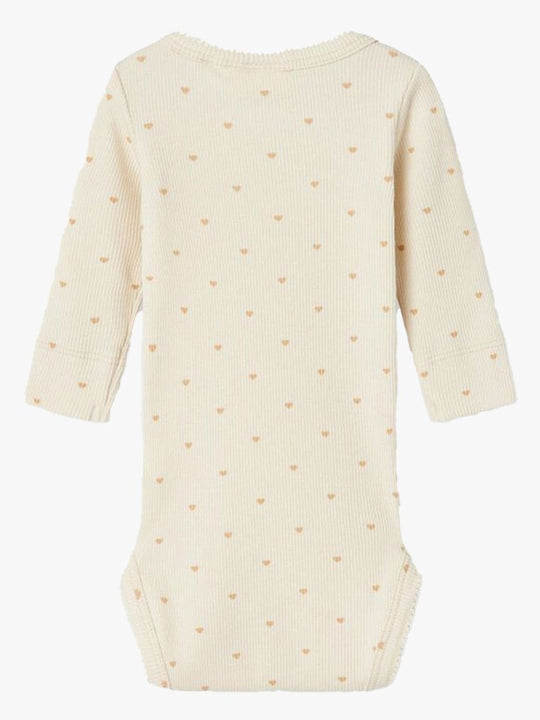 Lil' Atelier Baby GAGO LS SLIM BODY NOOS - Turtledove Heart | Torgunns Barneklær AS