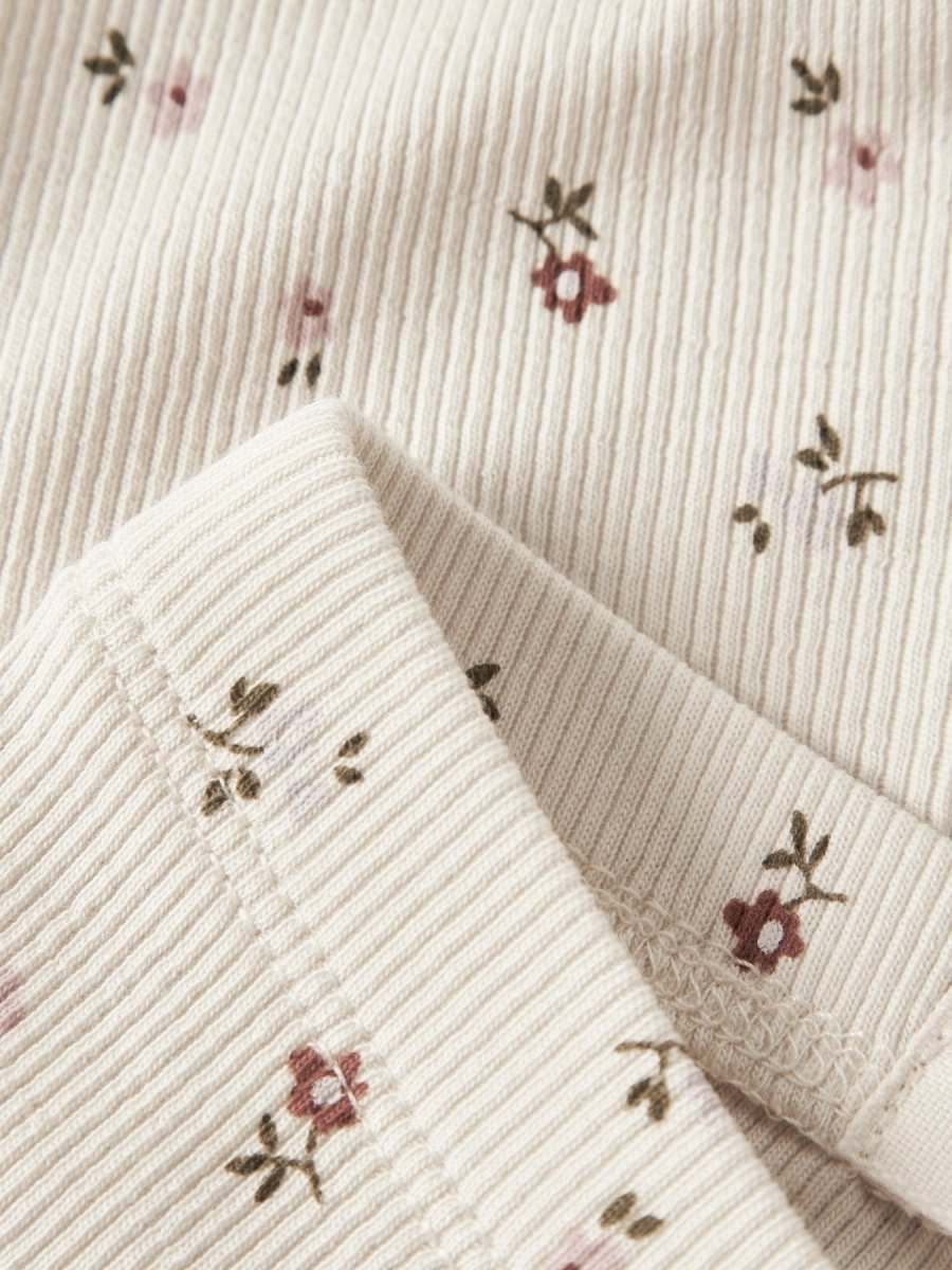 Lil' Atelier Baby GAGO SLIM LEGGING NOOS - Turtledove | Floral | Torgunns Barneklær AS