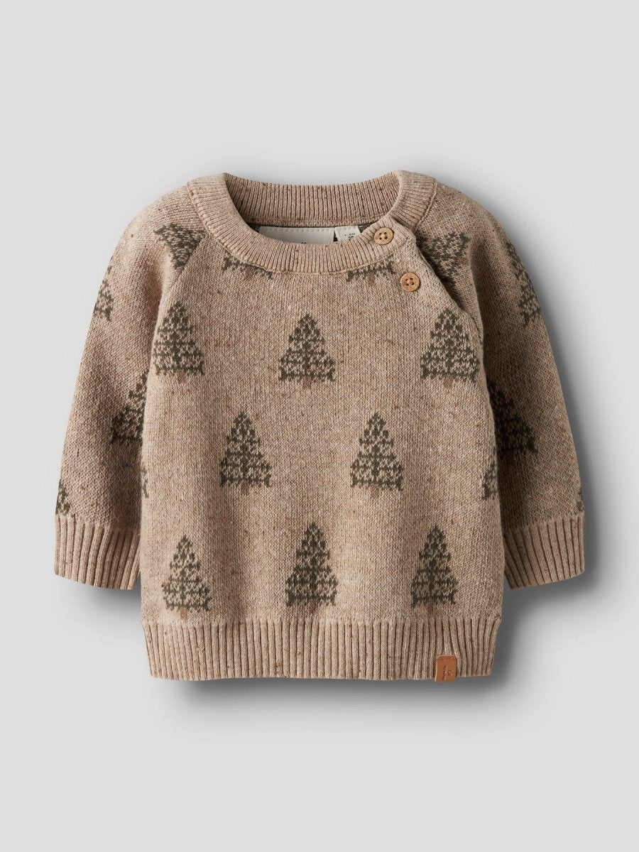 Lil' Atelier Baby GALTO BOB LS KNIT - Oxford Tan | Torgunns Barneklær AS