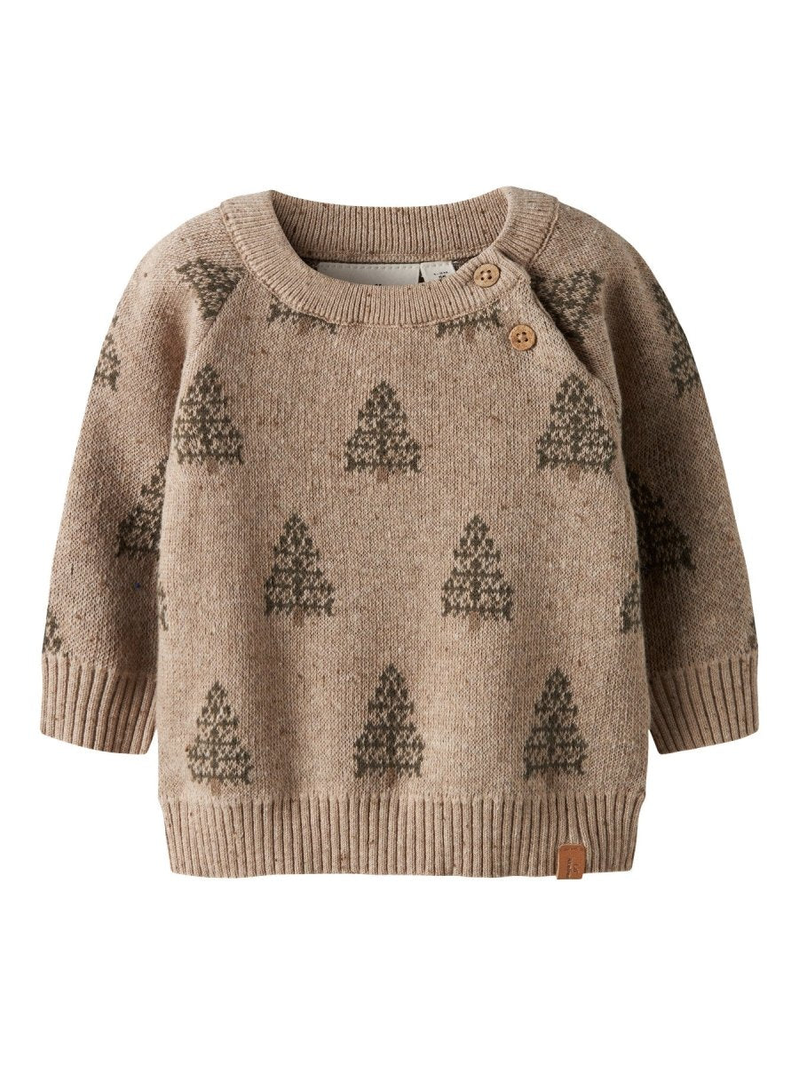 Lil' Atelier Baby GALTO BOB LS KNIT - Oxford Tan | Torgunns Barneklær AS