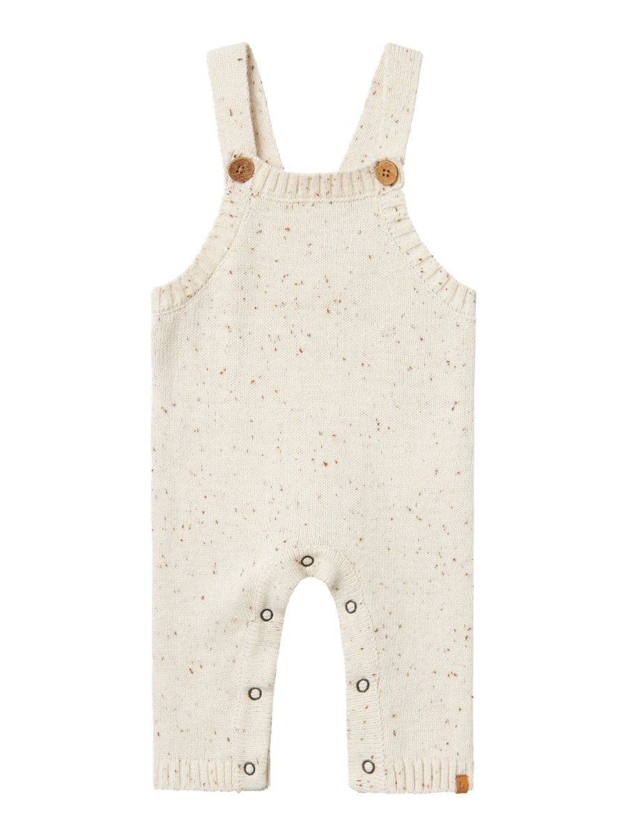 Lil' Atelier Baby GALTO FIG KNIT OVERALL - Turtledove | Torgunns Barneklær AS