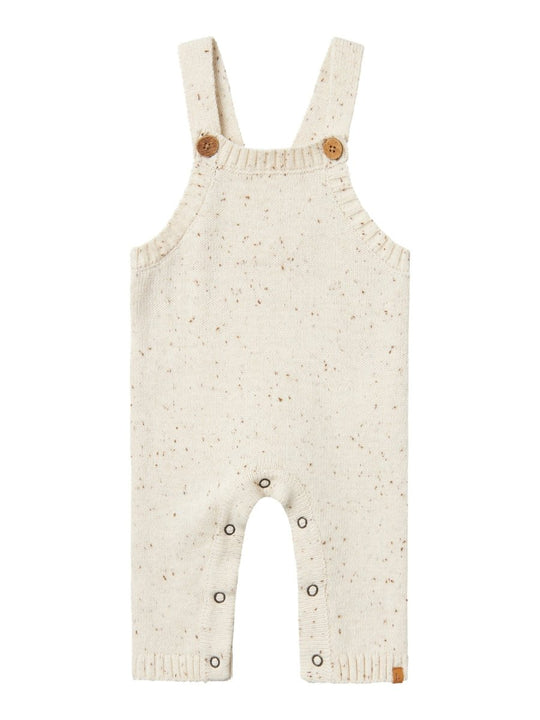 Lil' Atelier Baby GALTO FIG KNIT OVERALL - Turtledove | Torgunns Barneklær AS