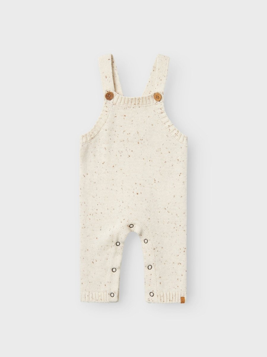 Lil' Atelier Baby GALTO FIG KNIT OVERALL - Turtledove | Torgunns Barneklær AS