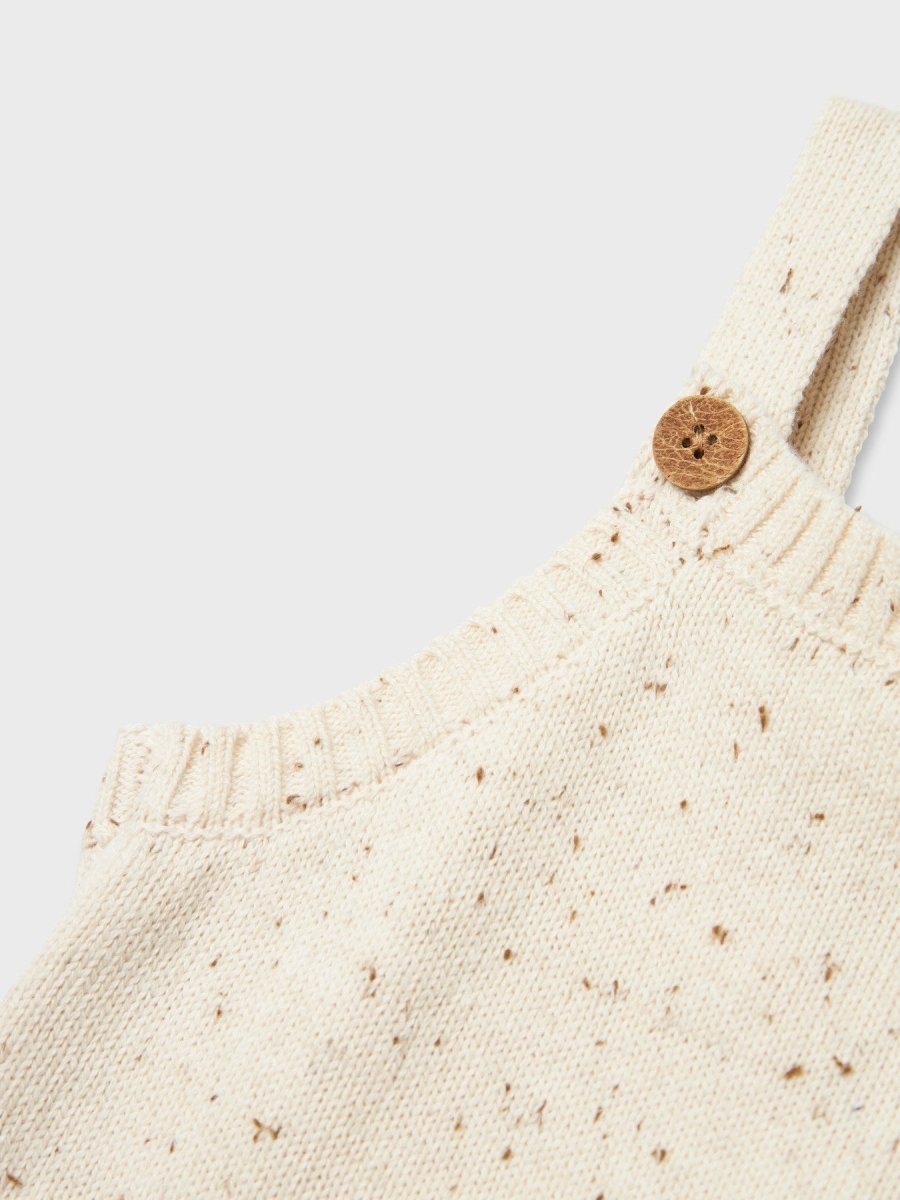 Lil' Atelier Baby GALTO FIG KNIT OVERALL - Turtledove | Torgunns Barneklær AS