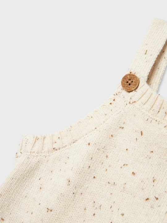 Lil' Atelier Baby GALTO FIG KNIT OVERALL - Turtledove | Torgunns Barneklær AS