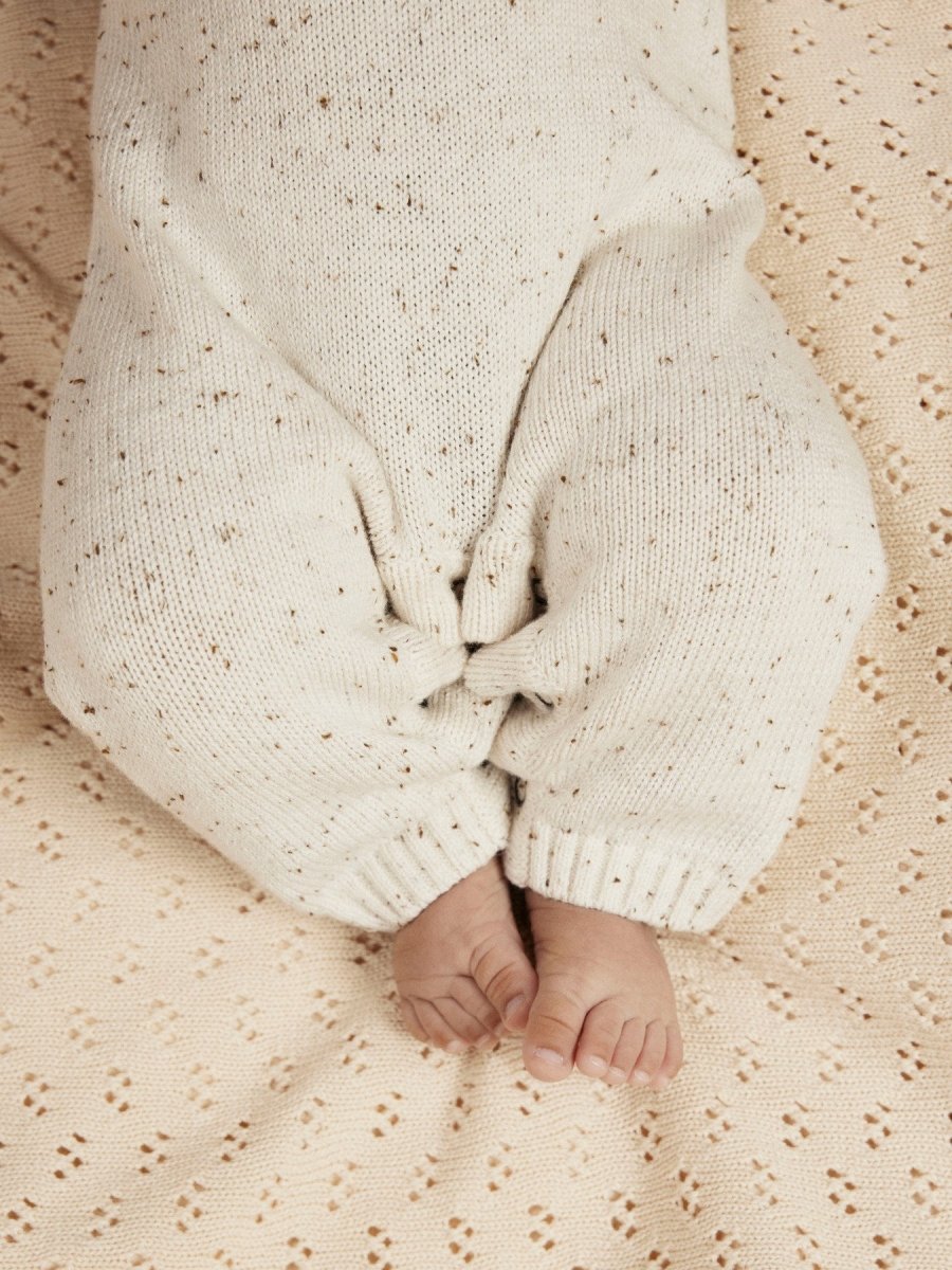 Lil' Atelier Baby GALTO FIG KNIT OVERALL - Turtledove | Torgunns Barneklær AS