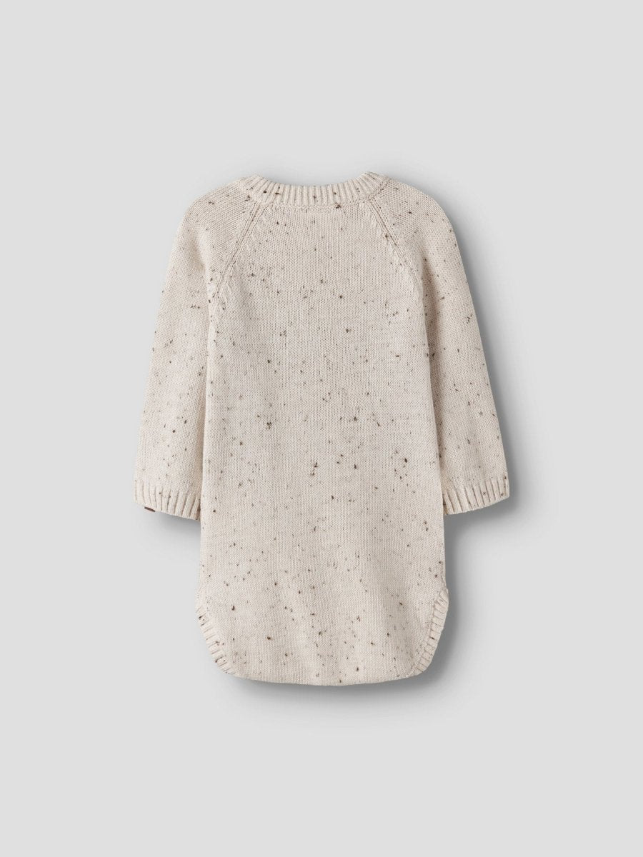Lil' Atelier Baby GALTO RIA LS KNIT BODY - Turtledove | TEDDY | Torgunns Barneklær AS