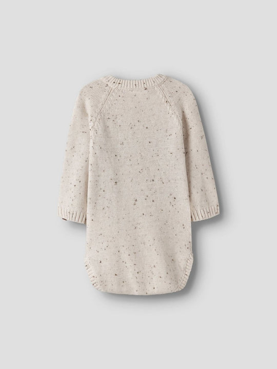 Lil' Atelier Baby GALTO RIA LS KNIT BODY - Turtledove | TEDDY | Torgunns Barneklær AS