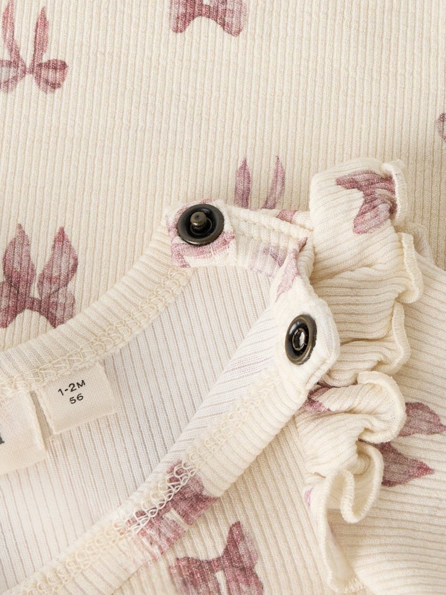 Lil' Atelier Baby GAVO EKO LS SLIM BODY NOOS - Turtledove | Bow | Torgunns Barneklær AS