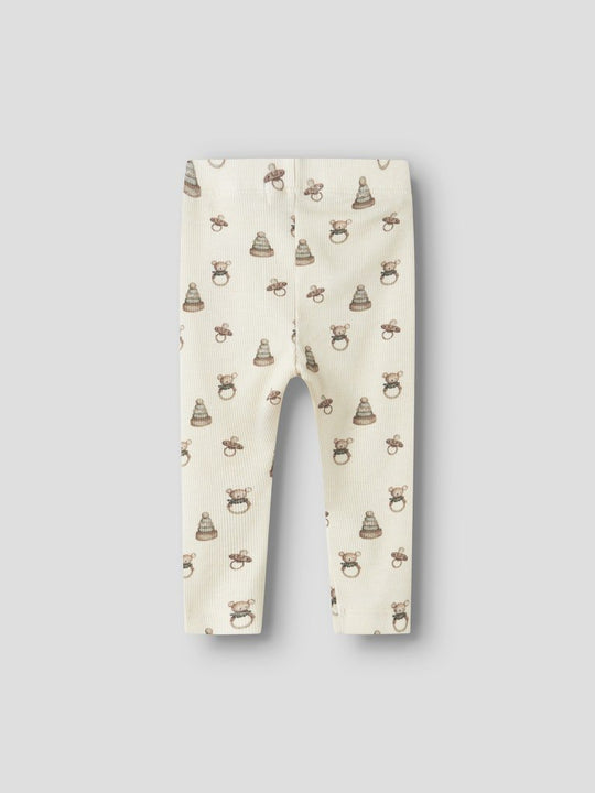 Lil' Atelier Baby GAVO ELF SLIM LEGGING NOOS - Turtledove | TOY | Torgunns Barneklær AS