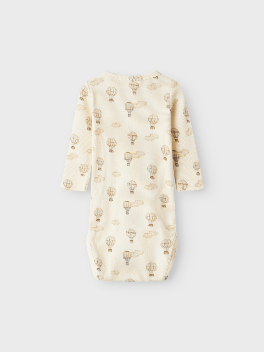 Lil' Atelier BABY GAVO EMO LS SLIM BODY NOOS - Turtledove | Air Balloon | Torgunns Barneklær AS